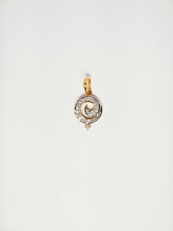 750 Yellow Gold Diamond Pendant 2 Tone