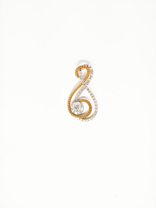 750 Yellow/White Gold Diamond Pendant