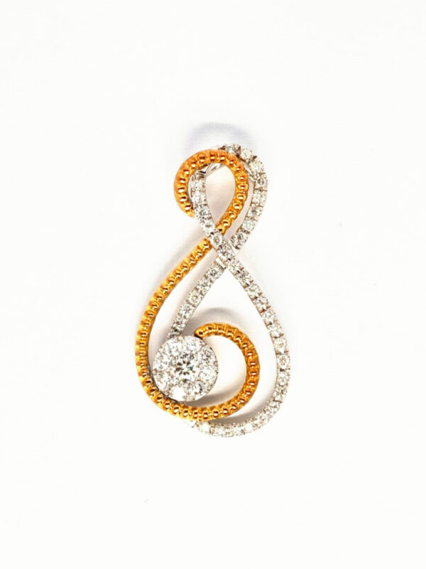 750 Yellow/White Gold Diamond Pendant