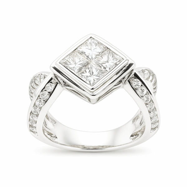 18K White Gold Diamond Ring