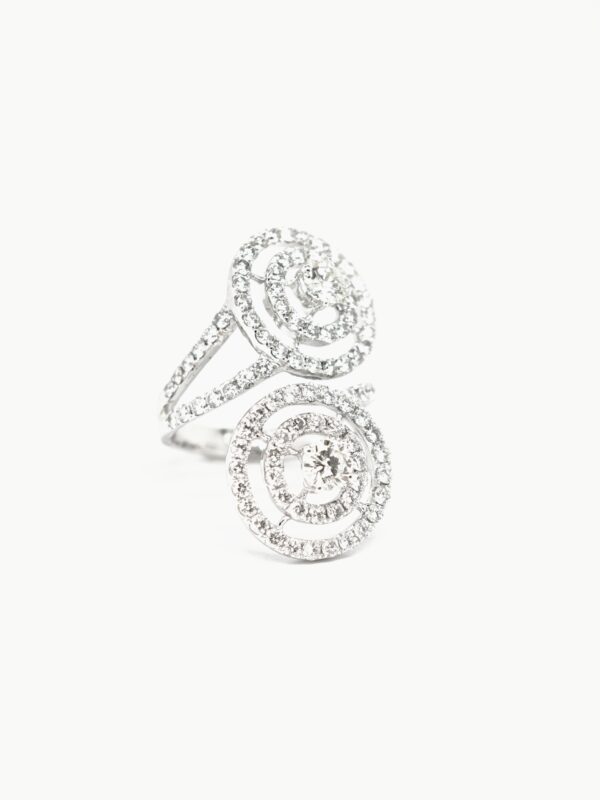 750 White Gold Diamond Ring - Image 3