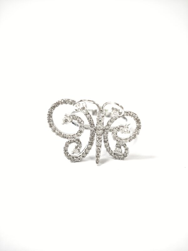750 White Gold Diamond Ring - Image 2