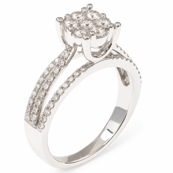 750 White Gold Diamond Ring