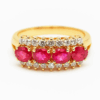 18K Yellow Gold Diamond & Ruby Ring