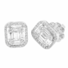18K White Gold Diamond Earstud