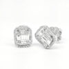 18K White Gold Diamond Earstud