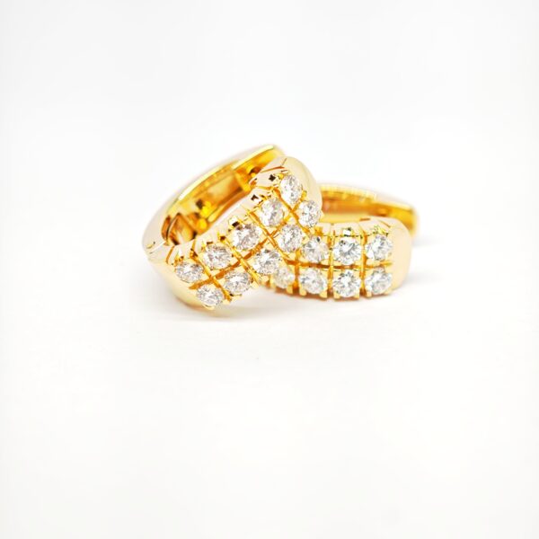 20K Yellow Gold Diamond Earring