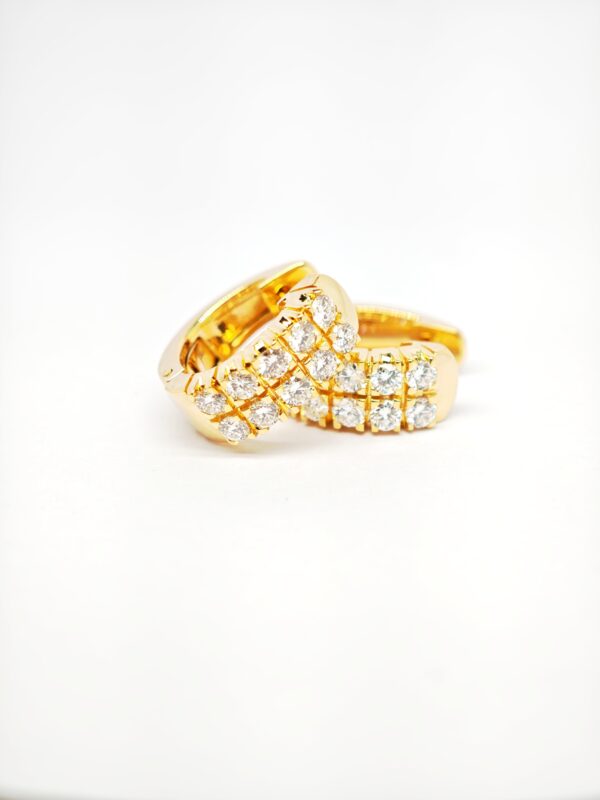 20K Yellow Gold Diamond Earring