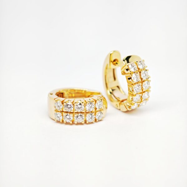 20K Yellow Gold Diamond Earring