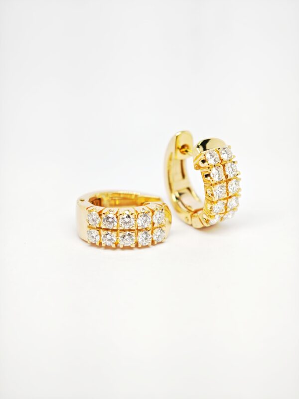 20K Yellow Gold Diamond Earring