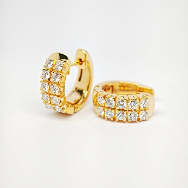 20K Yellow Gold Diamond Earring