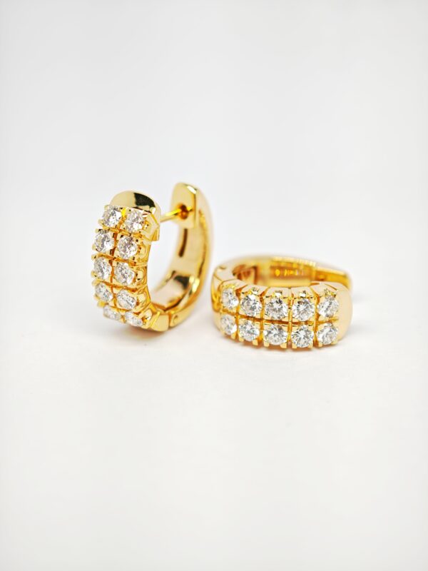 20K Yellow Gold Diamond Earring