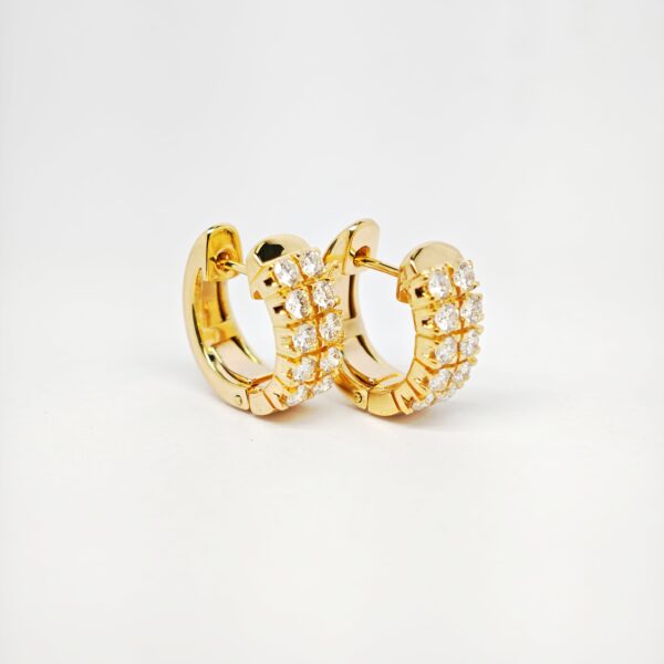20K Yellow Gold Diamond Earring