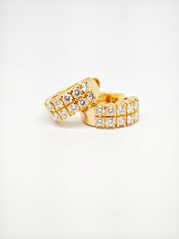 20K Yellow Gold Diamond Earring