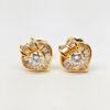 20K Yellow Gold Diamond Earstud