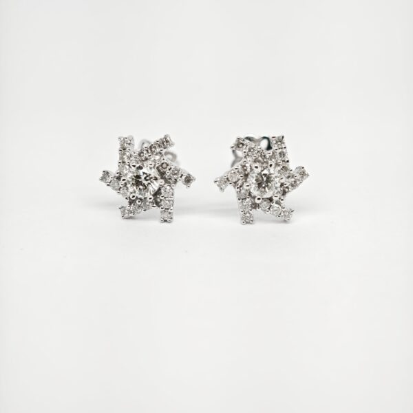 14K/18K White Gold Diamond Earstud
