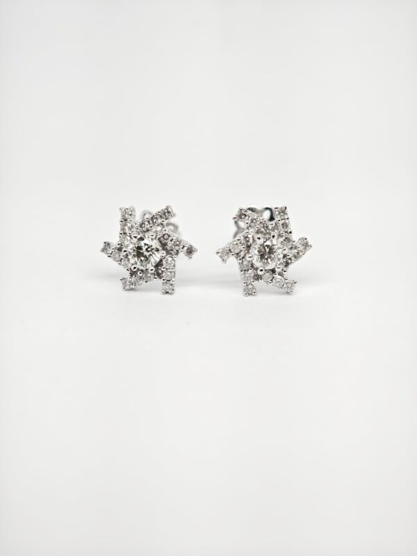 14K/18K White Gold Diamond Earstud