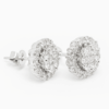 18K White Gold Diamond Earstud