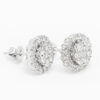 18K White Gold Diamond Earstud