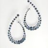 18K White Gold Blue Sapphire Earring