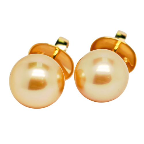 18K Yellow Gold Pearl Earstud