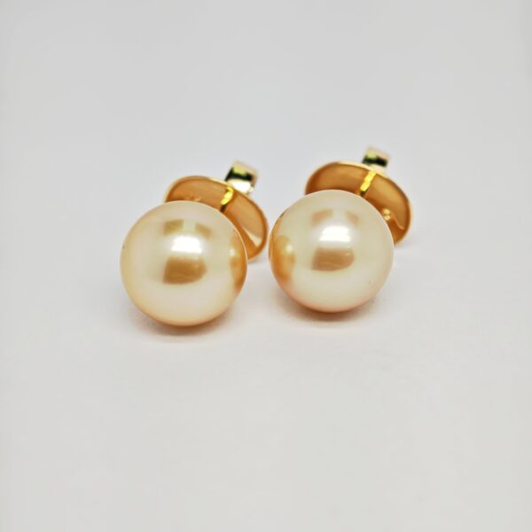 18K Yellow Gold Pearl Earstud
