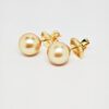 18K Yellow Gold Pearl Earstud
