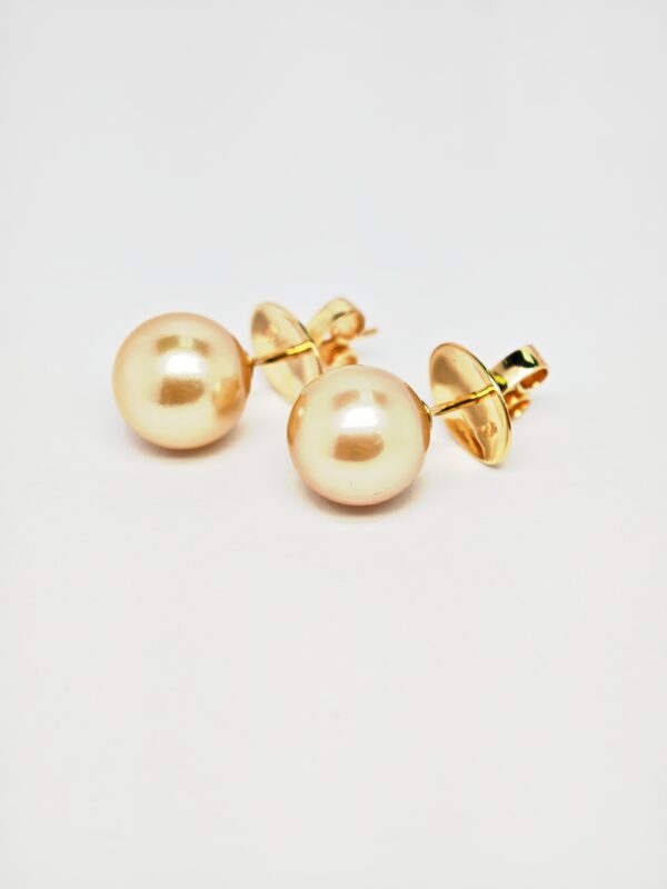 18K Yellow Gold Pearl Earstud
