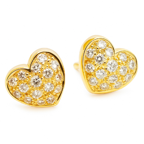 20K Yellow Gold Diamond Earstud