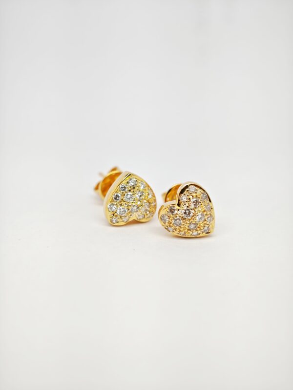 20K Yellow Gold Diamond Earstud