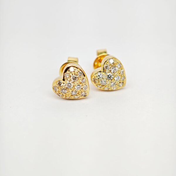 20K Yellow Gold Diamond Earstud