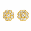 20K Yellow Gold Diamond Earstud