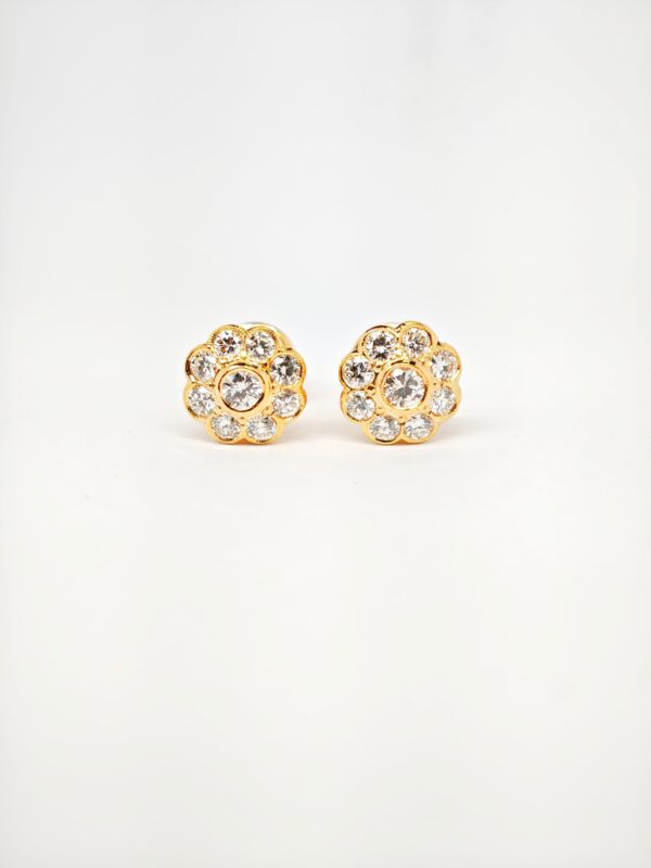 20K Yellow Gold Diamond Earstud