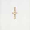 18K Yellow Gold Diamond Cross Pendant