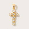 18K Yellow Gold Diamond Cross Pendant