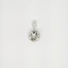 18K White Gold Diamond & Stone Pendant