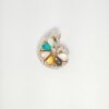 14K Yellow Gold Diamond, Opal & Mop Detachable Pendant 2 Tone