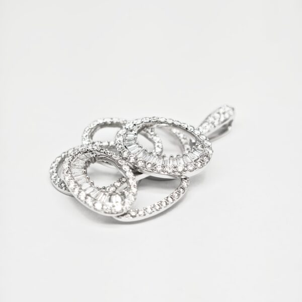 18K White Gold Diamond Pendant