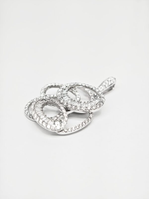 18K White Gold Diamond Pendant
