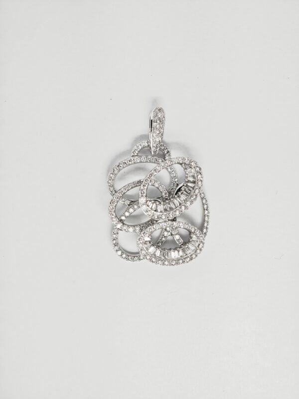 18K White Gold Diamond Pendant