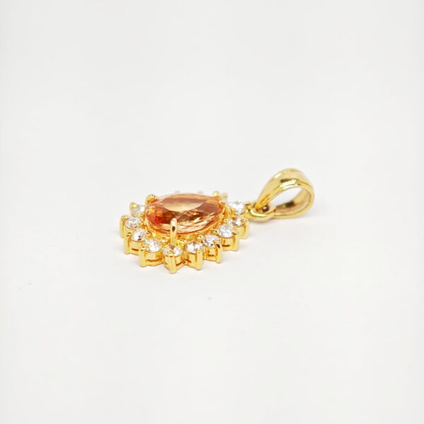 20K Yellow Gold Diamond & Semi Precious Stone Pendant