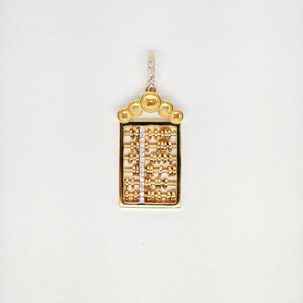 18K Yellow Gold Diamond Pendant