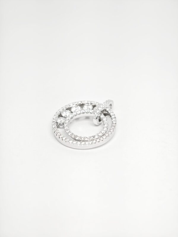 18K White Gold Diamond Pendant