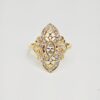 18K Yellow Gold Diamond Ring 2 Tone