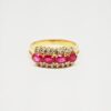 18K Yellow Gold Diamond & Ruby Ring