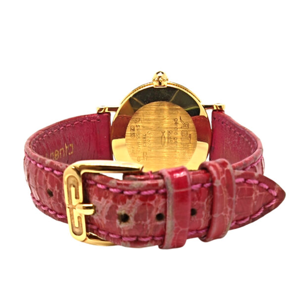 18K Yellow Gold Gerald Genta Geneve Retro Classic Jumping Hour Diamond
