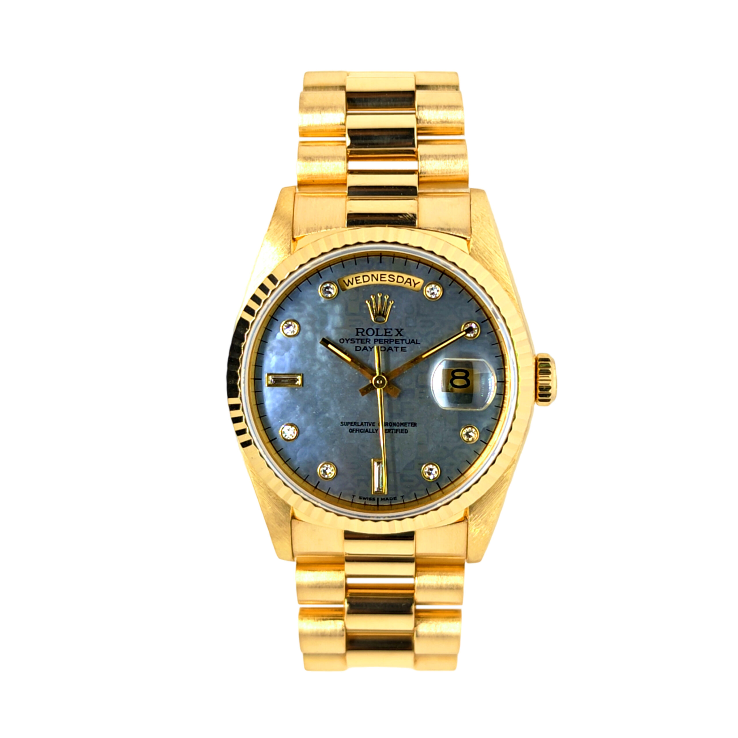 18K Yellow Gold Rolex Day-Date 36 Diamond 18238