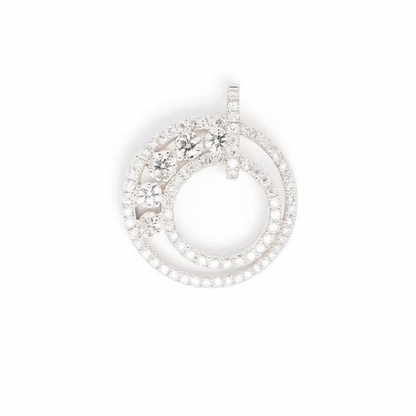 18K White Gold Diamond Pendant