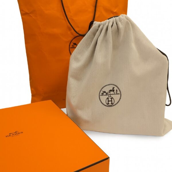 HERMES BRIKIN 25 LEATHER HANDBAG W/RODEO CHARM