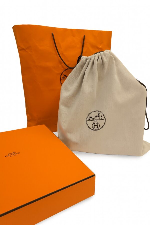 HERMES BRIKIN 25 LEATHER HANDBAG W/RODEO CHARM